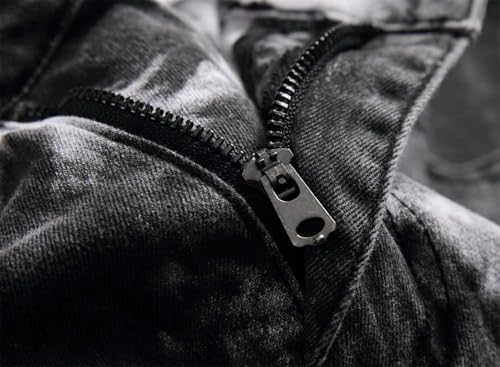 Men's Slim Fit Stretch Straight Leg Jeans Skinny Biker Jeans for Men Fashion Vintage Distressed Denim Pants4