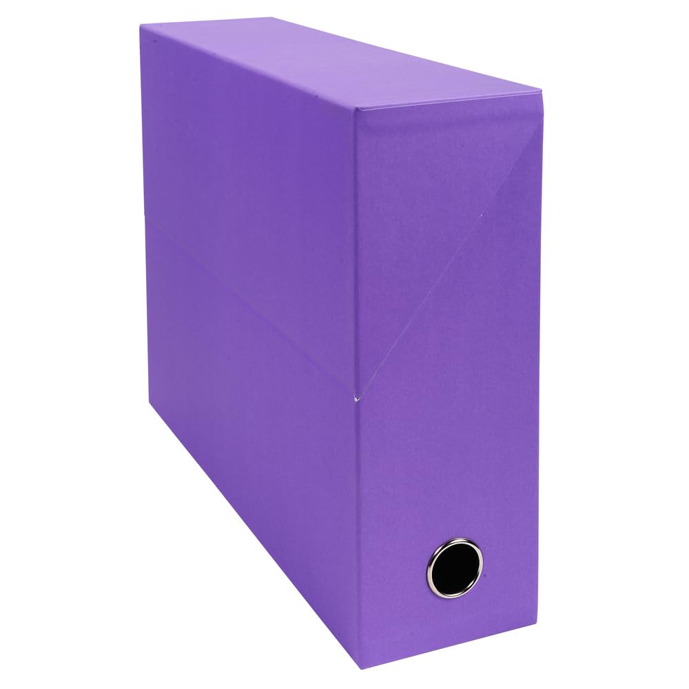 Exacompta - Ref 89329E - Iderama Collection - Transfer Box - 250 x 330 x 90mm in Size, Suitable for Holding A4 Documents, Premium Plastic-Coated Pressboard - Random Colour