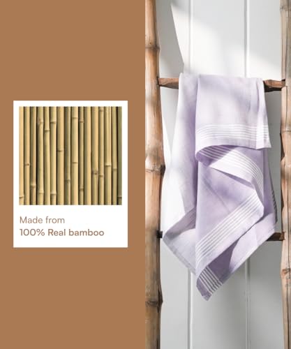 Image of Thirsty Towel by Doctor Towels, Bamboo Bath Towel Slub 250 GSM | Pack of 2 Quick Dry & Ultra Soft | Antimicrobial Bamboo Towels for Bath Large Size 75 x 150 cm for Men & Women - Pink, Viola