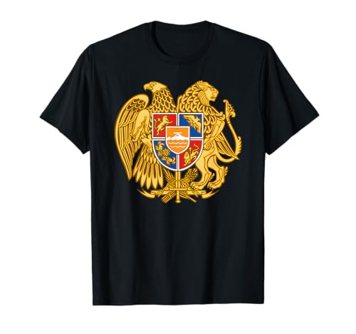 Armenia Camiseta Escudo de Armas Tee Bandera recuerdo Ereván Camiseta
