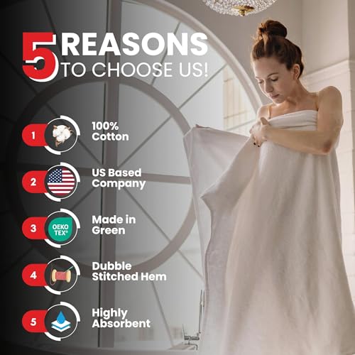 Infinitee Xclusives BTHTWLWHT Premium Bath Sheets Towels thumb #2