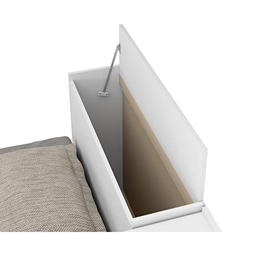 Bicama com Baú e Prateleira, Multimóveis, Branco