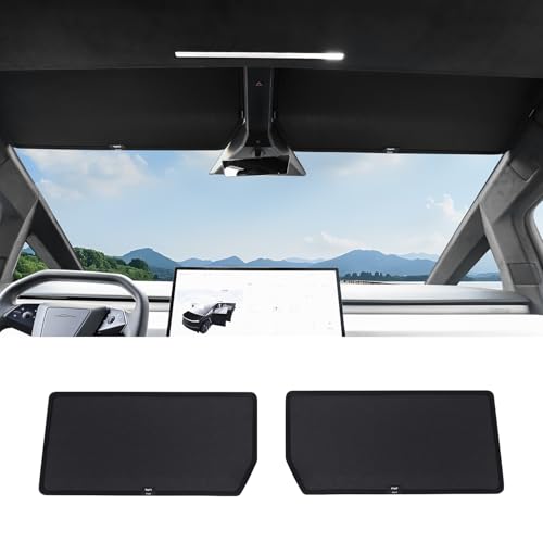 Cybertruck Sun Shade Windshield Sun Visor for 2026 2025 2024 Tesla Cybertruck Custom Fit Front Window Sunshade Blocks Heat & UV Keeps Interior Cool Cybertruck Accessories for Sun Protection