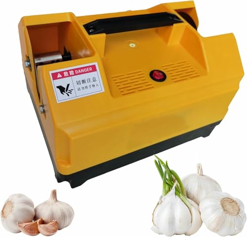 Cortador eléctrico bilateral para tallos y raíces de ajo
