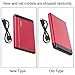 DAUERHAFT Mobile Hard Disk Enclosure , Plug and Play , USB3 . 0 Portable SSD Enclosure , External Hard Drive USB C , 2 . 5in SSD Aluminum Alloy Enclosure , 8TB Hard Drive Enclosure (Red)