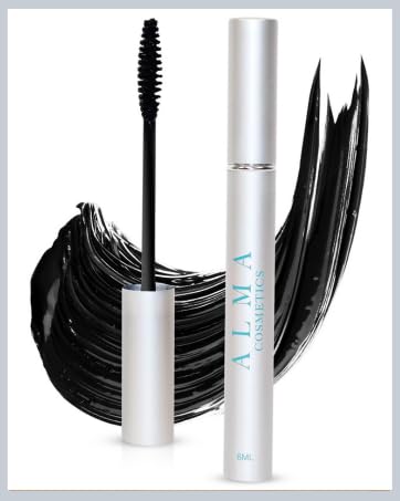 Eyelash Growth Mascara,Eyelash Extensions Safe, Water Based, Oil Free, Peptide Booster Infused, Nourishing, Vegan, Cruelty Free, Black