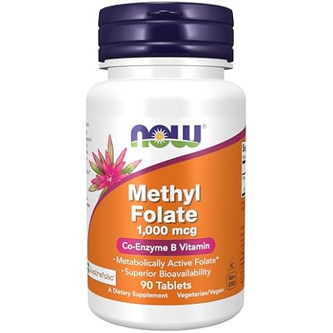 NOW Supplements Methyl Folate 1,000 mcg, 90 Tablets Cover
