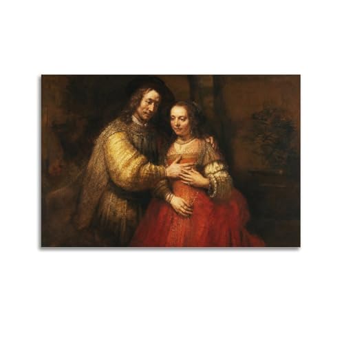 Tableau Rembrandt La mariée juive : impression sur toile haut de gamme pour intérieur chic