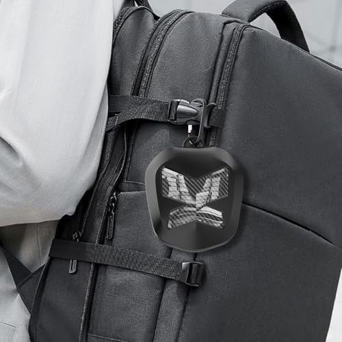 ARGOMAX Große Zahnschienen-Box mit Karabiner & Belüftung, Hartschalenetui für Mundschutz & Retainer, Extragroßer Zahnschutzkasten für Erwachsene & Kinder, Sport Mundschutz Box, Schwarz