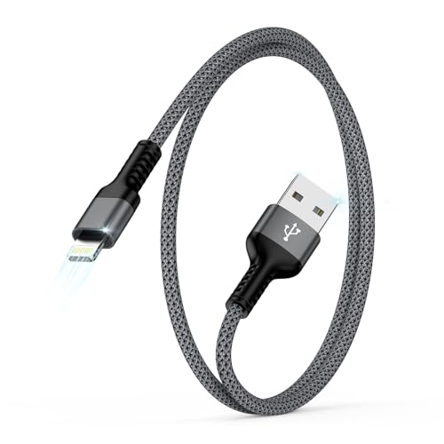 iPhone ブラック 本体　ケーブル新品　おまけ付き Amazon.co.jp: Haoano ライトニングケーブル 30cm 短い 急速「MFI認証