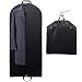 Titan Mall 54" Black Garment Bags Breathable Coat Cover Carrier Bag for Travel with Velcro & Handles, Pack of 1