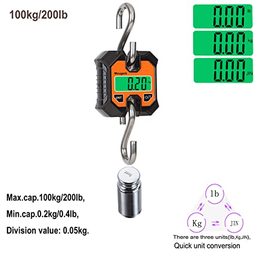 Báscula Colgante Digital Portátil 100 kg 200 lb miniatura 2