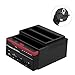 Produktbild Sata HDD Docking mit Dual-Bay USB 3.0 Sata/IDE-Festplatten-Dockingstation Offline Clone Hub Reader Festplattenstation Kartenleser füR 2,5-Zoll-3,5-Zoll-Satai/Ii/Iii-Festplatte(EU)