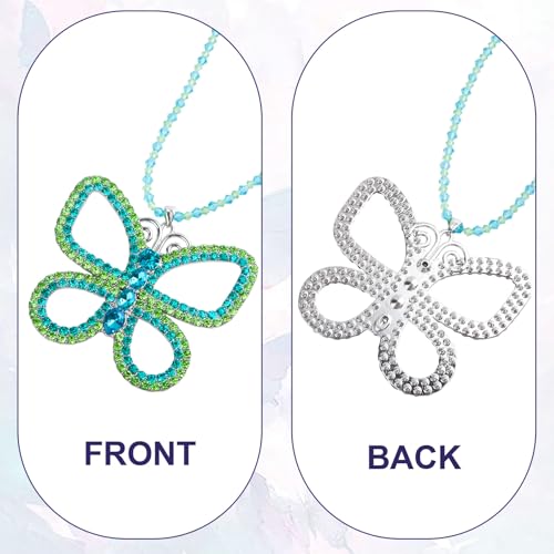 Joez Wonderful Green Butterfly Choker, Large Necklace Pendant, Sparkly Necklace for Women, Rhinestone Costume Jewelry for Halloween (1 Pcs)4