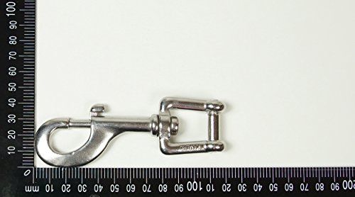 KAMERO Edelstahl V4A, Wirbelkarabiner, 120mm mit Innensechskant zu öffnen, rostfrei