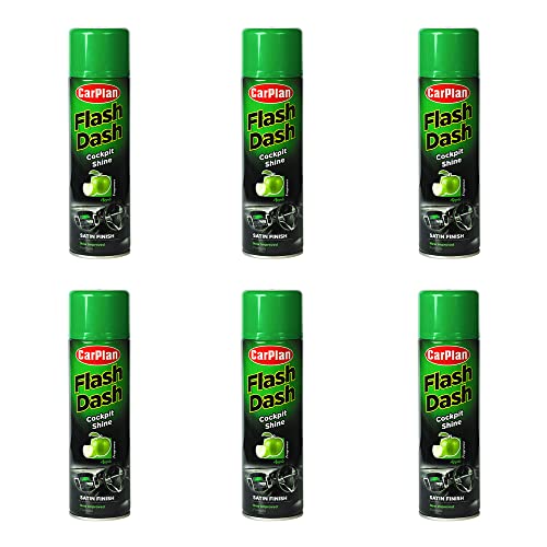 Image of CarPlan FSA506 Flash Dash Satin Dashboard Shine Interior Cleaner Apple 500ml x 6