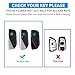 QBUC 2PCS for BMW Key Fob Cover, Soft Silicone Key Case for BMW 2024 2023 2025 7 Series IX I5 M60 X5 X7 X6 IX I7 Car Key Protector with Rings (3 Button,Black)
