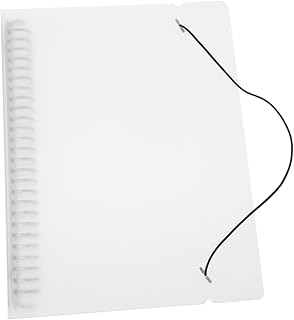 COOPHYA Capa De Folhas Soltas Protetor De Bloco De Notas Capa De Bloco De Notas Capa De Fichário Translúcida Capa De Fichário Com Vista De Anel Redondo Capa De Fichário Com Fecho De Botão
