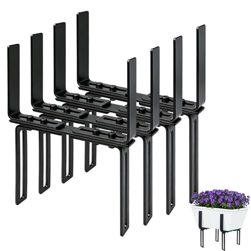 LOOGI Blumenkastenhalterung Balkonkastenhalter ohne Bohren Passend für meisten Balkongeländer von 1 531 cm und Blumenkasten von 1323 cm Balkonkasten Halterung Blumenkastenhalter für Geländer