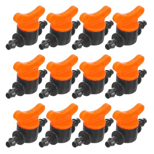 BESPORTBLE Válvula de Riego por Goteo Púas (30 Unidades, Miniválvula Capilar 4/7 MM) Válvula de Cierre para Sistemas de Riego por Goteo en Jardines y Césped Instalación Compacta (Naranja)