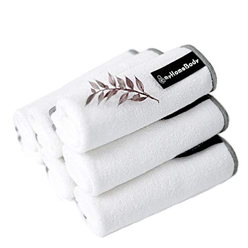 Image of Ultra-Soft, Gentle Natural Washcloths for Face, Sensitive Skin and Baby’s Delicate Skin | Safe, Sustainable Bamboo Washcloths, Pack of 5