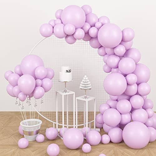 HIAGROW 100pcs Purple Balloons - Latex Balloons Arch Kit Different Sizes 18 12 10 5 Inch Party Balloon Suitable for Baby Shower Decorations Birthday Party Graduation Wedding Holiday Balloon Decoration
