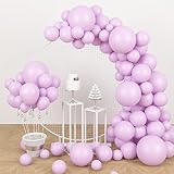 HIAGROW 100pcs Purple Balloons - Latex Balloons Arch Kit Different Sizes 18 12 10 5 Inch Party Ballo