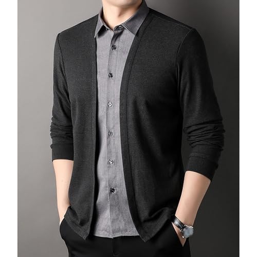 Men's Cardigan Sweaters Lightweight Warm Button Knitted Cardigans Casual Long Sleeve Cable Knit Ribbed Outerwear3