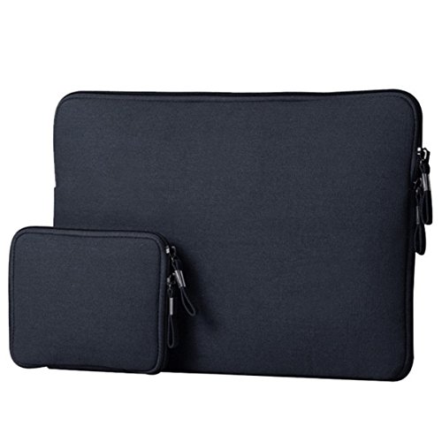 Viktion - 2 en 1 Sac à main / Housse étui antichoc pour Apple Macbook Pro Retina 15.4'' + petit sac pour l'alimentation / souris (pour mac 15.4'', Noir)