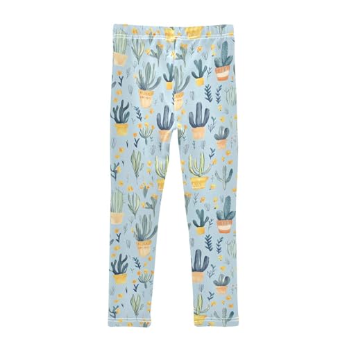 Girls Leggings Watercolor Cactus Leaf Toddler Girls Clothes Leggings for Girl Toddler Girl Trousers2