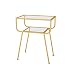 Produktbild YANFEI Einfache Moderne Glas Schmiedeeisen Couchtisch Wohnzimmer kleine Beistelltisch (Farbe : Gold)