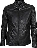 cleanes Design Drykorn Herren Lederjacke Kone in Schwarz 48 / M