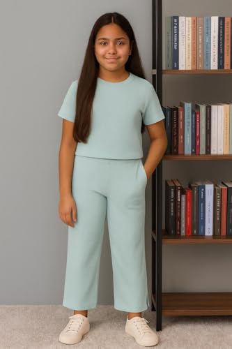 Image of Girls Premium Cotton Full Sleeves Printed Nightsuit Set | Collar Style Night Dress for Girls | Soft & Breathable Pajama Set | Trendy Kids Sleepwear & Nightwear