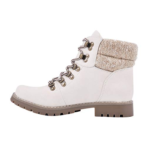 CLIFFS BY WHITE MOUNTAIN Bota de cano curto feminina Pathfield, Branco de inverno/tecido, 9.5 Wide