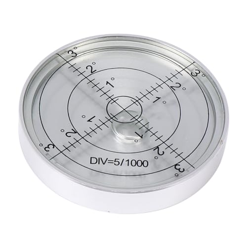 POPETPOP 属製小型形水平器 耐久性高 精密水平測定用 建築土木現場向け ホワイト液面付きシルバーケース