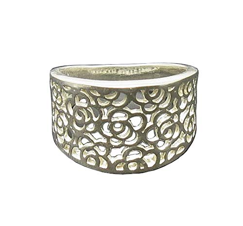 Bague en argent massif 925 florale R000717 Empress anneau femme