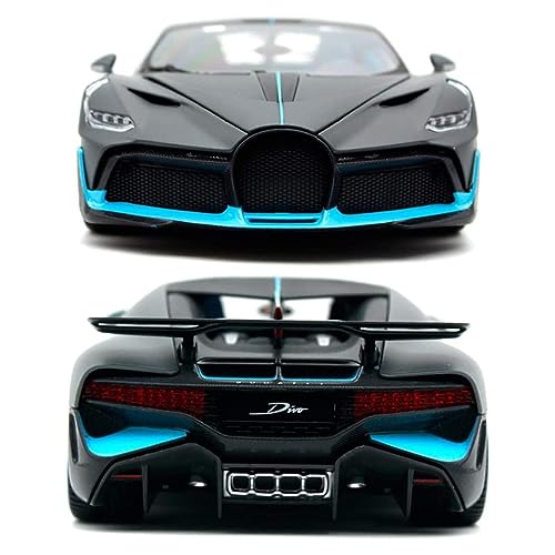 Image of 1:32 Bugatti Divo Diecast Car Toy Alloy Metal Pull Back Model with Openable Doors Lights & Sound Luxury Collectible for Kids Boys Gifts Realistic Design