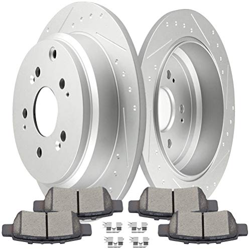 Image of SCITOO Rear 12.32 inch Brake Pads and Rotors Kits Fit For Honda Odyssey 2005 2006 2007 2008 2009 2010