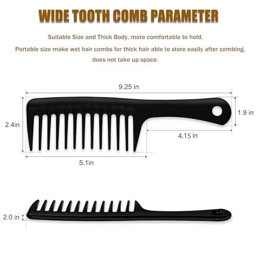 image for MODENGKONGJIAN 4PCS Wide Tooth Detangling Comb, Large Hair Styling Com