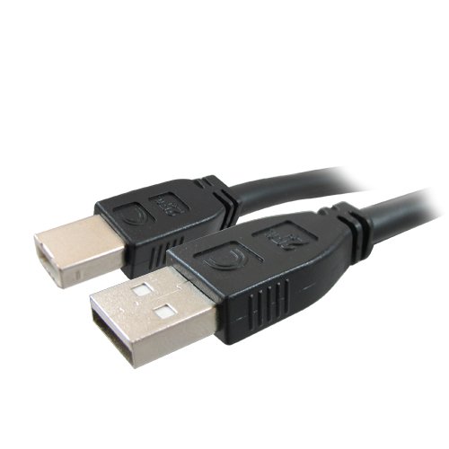 Pro AV-IT Active Plenum USB A Male to B Male Cable 75 ft.