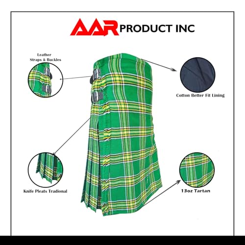 Image of Mens Scottish Tartan Kilt - 13oz Highland Casual Kilt for Men - 11 Tartans