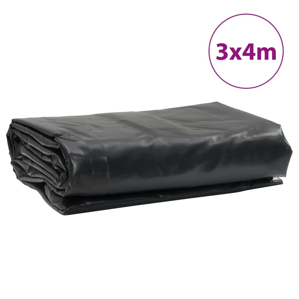 Telone di copertura, antracite, con rivestimento in PVC, 3 x 4 m, 650 g/m², resistente alle intemperie, impermeabile, resistente ai raggi UV, resistente alla muffa, con occhielli, per