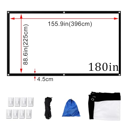 Pantalla de proyección portátil plegable 180 pulgadas 16:9 miniatura 2