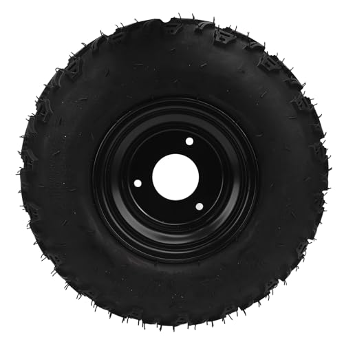 Tbest 14x5,00 Pneumatici ATV 6 Pollici con Cerchio in Lega di ferro Nero 3 Fori 6pr in Gomma Puntura Prova per Go Kart Off Road Vehicle Carre