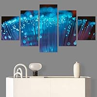 SIGNWIN 5 Panel Canvas Wall Art Abstract Brushstroke Closeup Digital Art Modern Artwork for Home Decorations Ready to Hang - 60