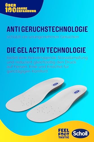Scholl GelActiv Einlegesohlen Work für Arbeitsschuhe Größe 35,5-40,5