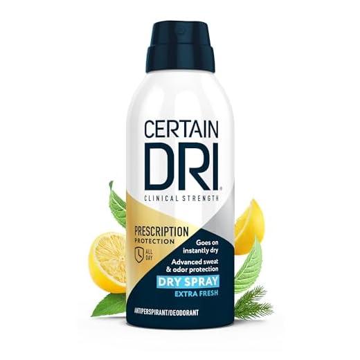 Certain Dri Prescription Strength Clinical Antiperspirant Deodorant Dry Spray for Men and Women, Fast Acting Protection from Excessive Sweating, 4.2 oz