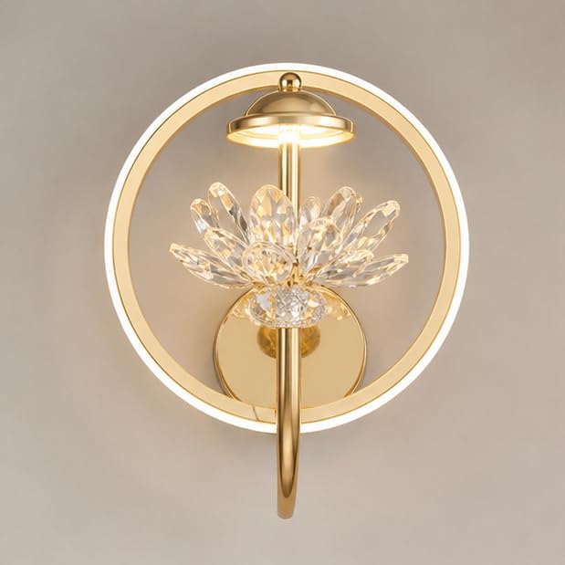 Image of blissbells Crystal Wall Light, LED Decorative Sconce (Lotus wall Sconce)