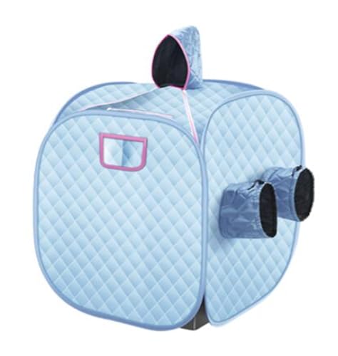 spa de sauna en casa, Tienda de campaña plegable portátil for sala de SPA, Sauna de sin for una o dos personas, pérdida de peso, adelgazamiento de cuerpo completo ( Color : Two person Blue , Size : 1