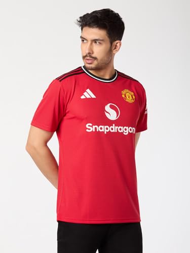 adidas Men's Manchester United 25/26 Home Football Jersey, Red, S